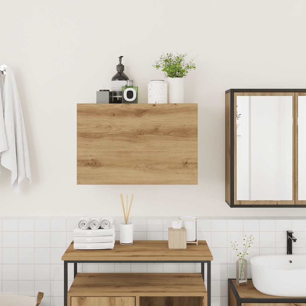 vidaXL Bathroom Wall Cabinet Artisan Oak 60x25x40 cm Engineered Wood 3