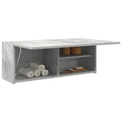 vidaXL Bathroom Wall Cabinet Concrete Grey 80x25x30 cm Engineered Wood 4