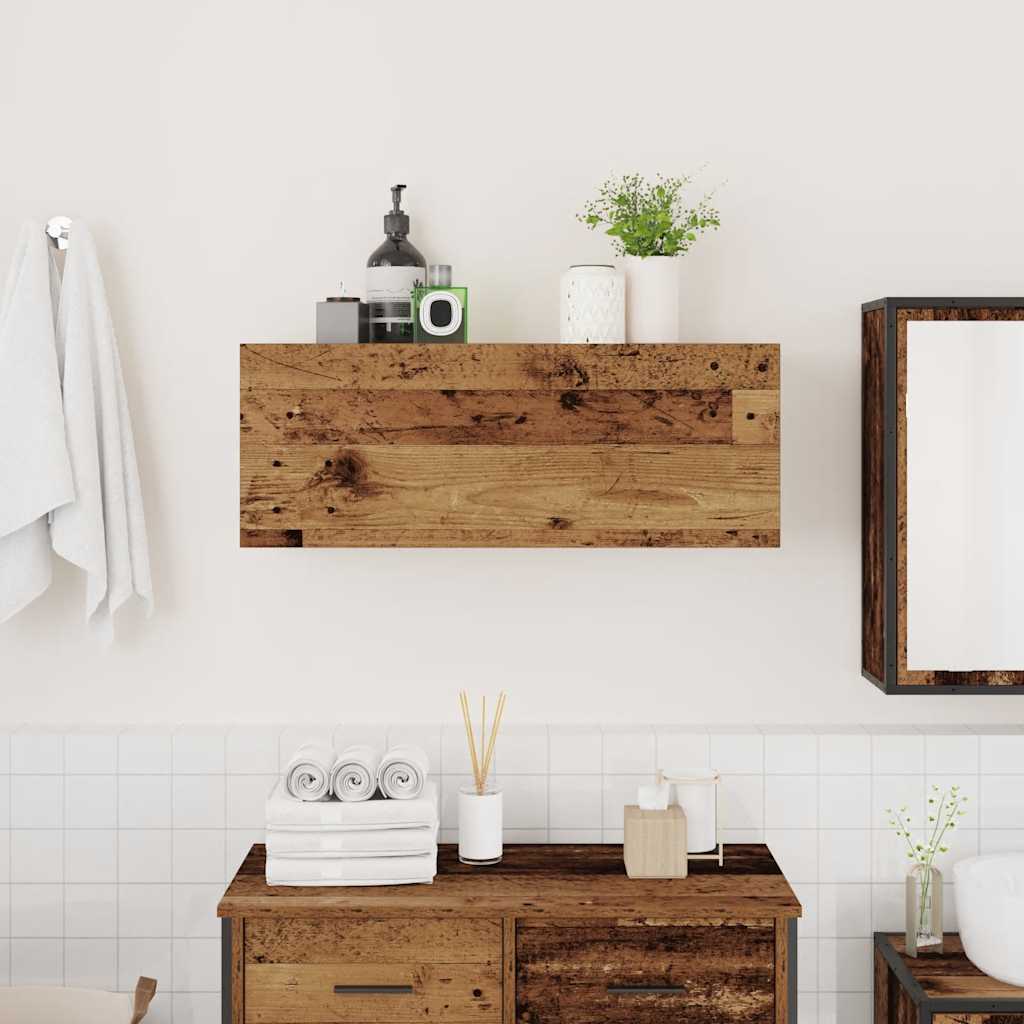 vidaXL Bathroom Wall Cabinet Old Wood 80x25x30 cm Engineered Wood 3