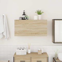 vidaXL Bathroom Wall Cabinet Sonoma Oak 80x25x40 cm Engineered Wood 3