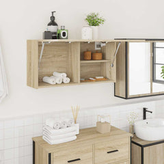 vidaXL Bathroom Wall Cabinet Sonoma Oak 80x25x40 cm Engineered Wood 1