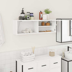 vidaXL Bathroom Wall Cabinet White 100x25x30 cm Engineered Wood 1