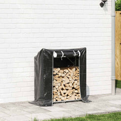 vidaxL Firewood Rack with Rain Cover 100.5x40.5x110.5 cm Galvanised Steel 3