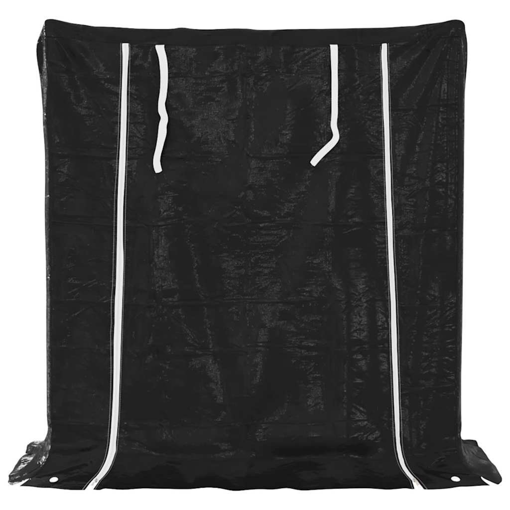 vidaxL Firewood Rack with Rain Cover 100.5x40.5x110.5 cm Galvanised Steel 4