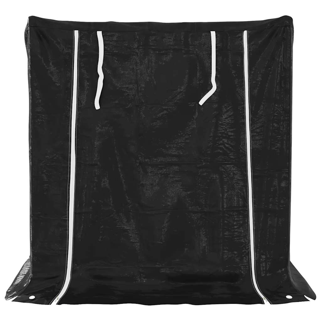 vidaxL Firewood Rack with Rain Cover 101x61x110.5 cm Galvanised Steel 4