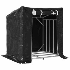 vidaxL Firewood Rack with Rain Cover 100.5x80.5x110.5 cm Galvanised Steel 2