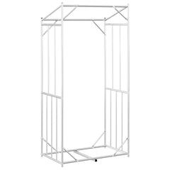 vidaxL Firewood Rack with Rain Cover 100x60x200 cm Galvanised Steel 6