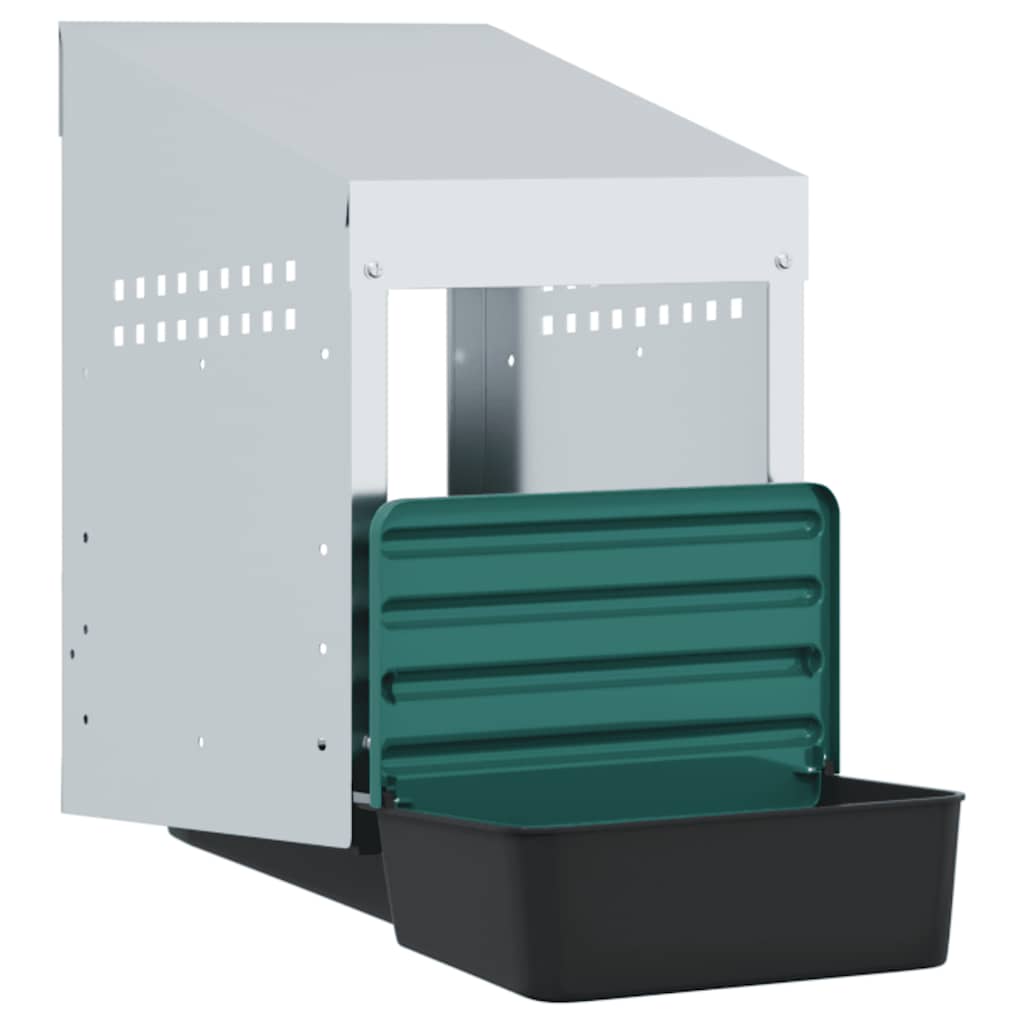 vidaXL Chicken Nesting Box 1 Compartment Wall-Mounted Galvanised Steel 4