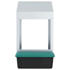 vidaXL Chicken Nesting Box 1 Compartment Wall-Mounted Galvanised Steel 5