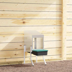 vidaXL Chicken Nesting Box 1 Compartment with Legs Galvanised Steel 1