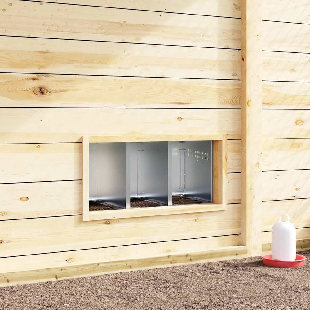 Chicken Nesting Box 2 Compartments Wall-Mounted 79.5 x 50 x 46 cm