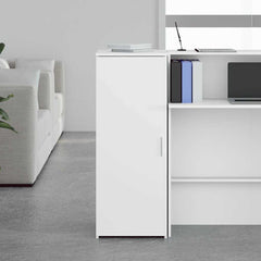 Storage Cabinet White Engineered Wood, image 3