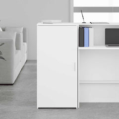 Storage Cabinet White Engineered Wood, image 3