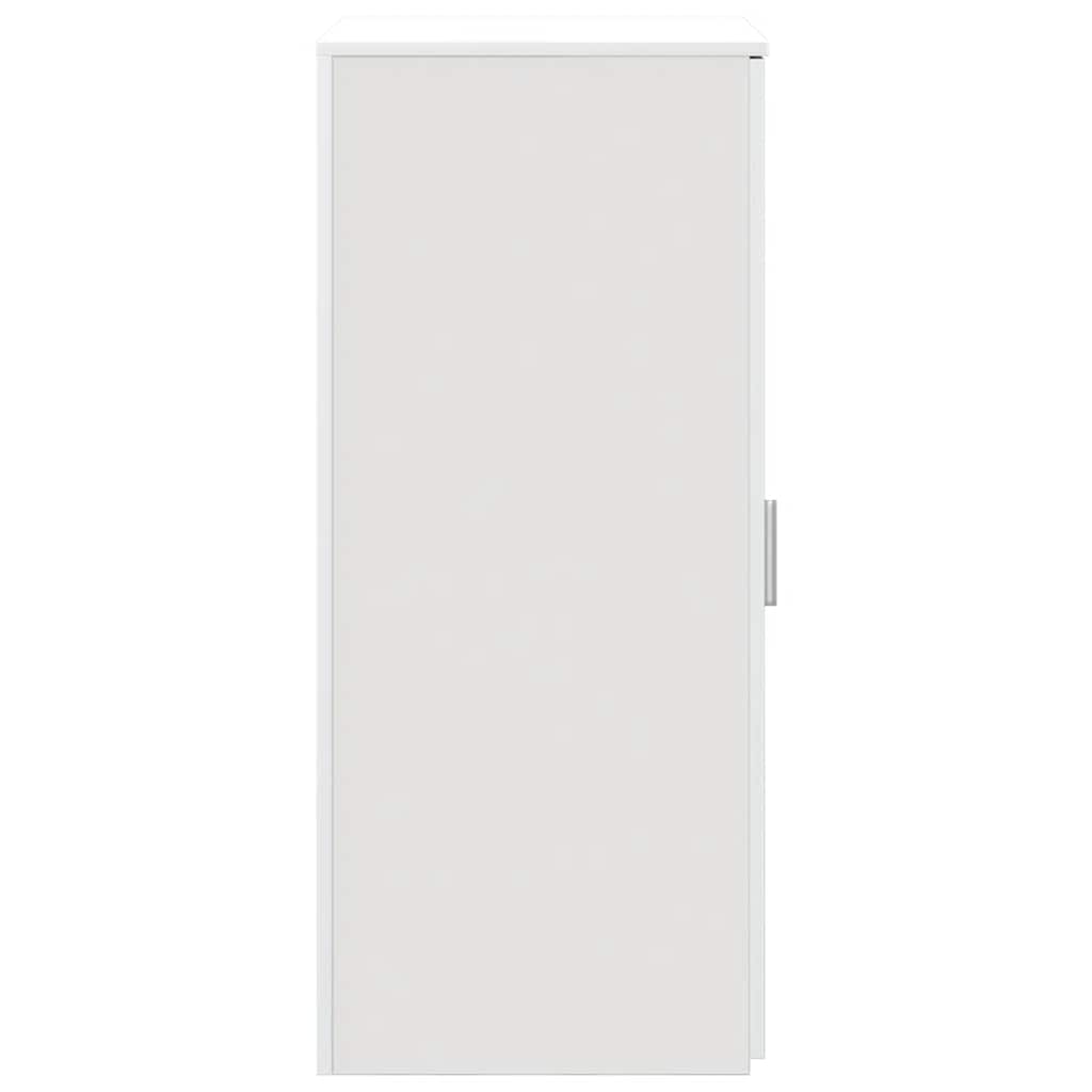 Storage Cabinet White Engineered Wood, image 6