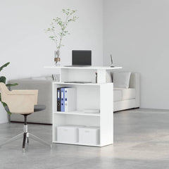 Reception Desk 100x40x104 cm Engineered Wood White