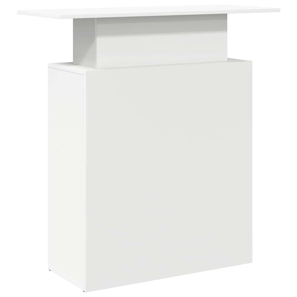 Reception Desk 100x40x104 cm Engineered Wood White