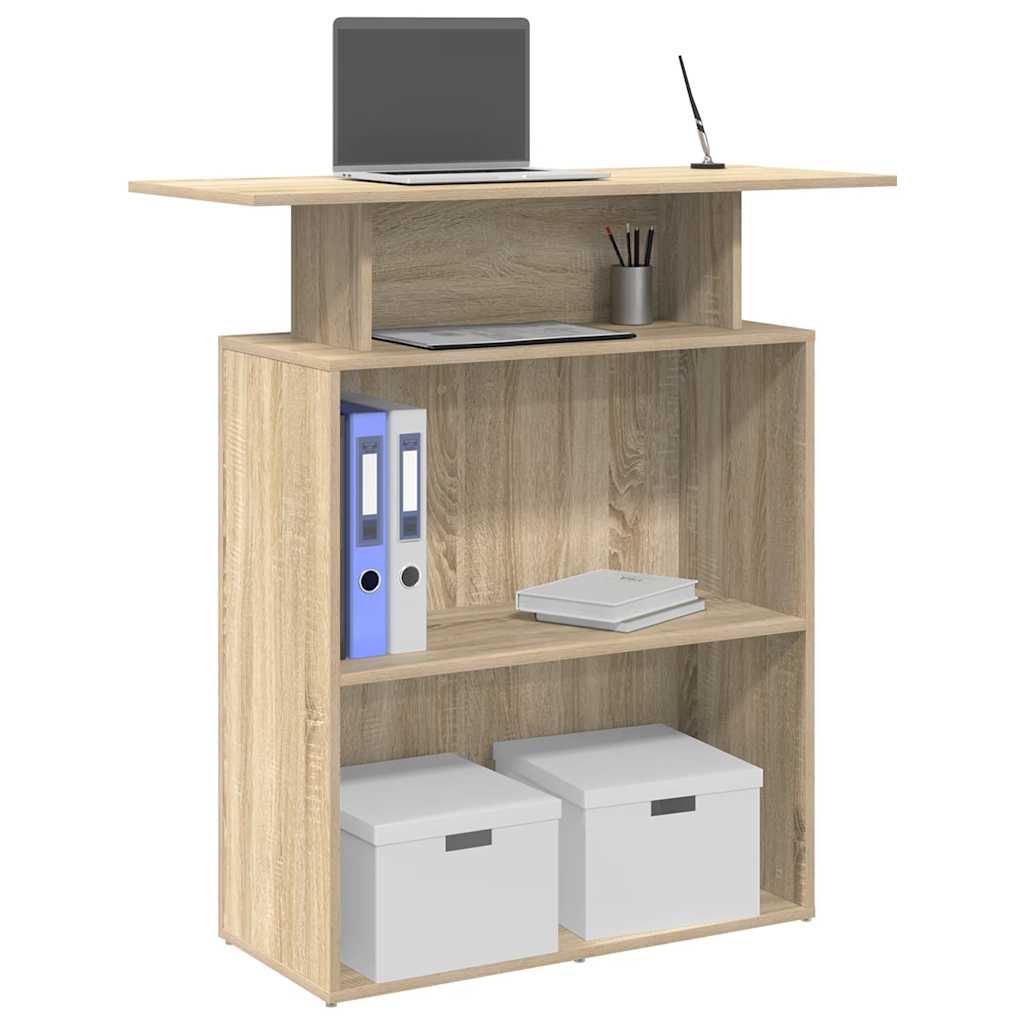 Reception Desk 100x40x104 cm Engineered Wood Sonoma oak