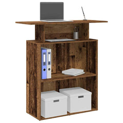 Reception Desk 100x40x104 cm Engineered Wood Old wood