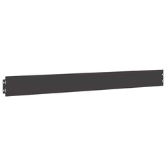 vidaXL Lawn Edging 10 pcs 10 x 103 cm Steel Black 4