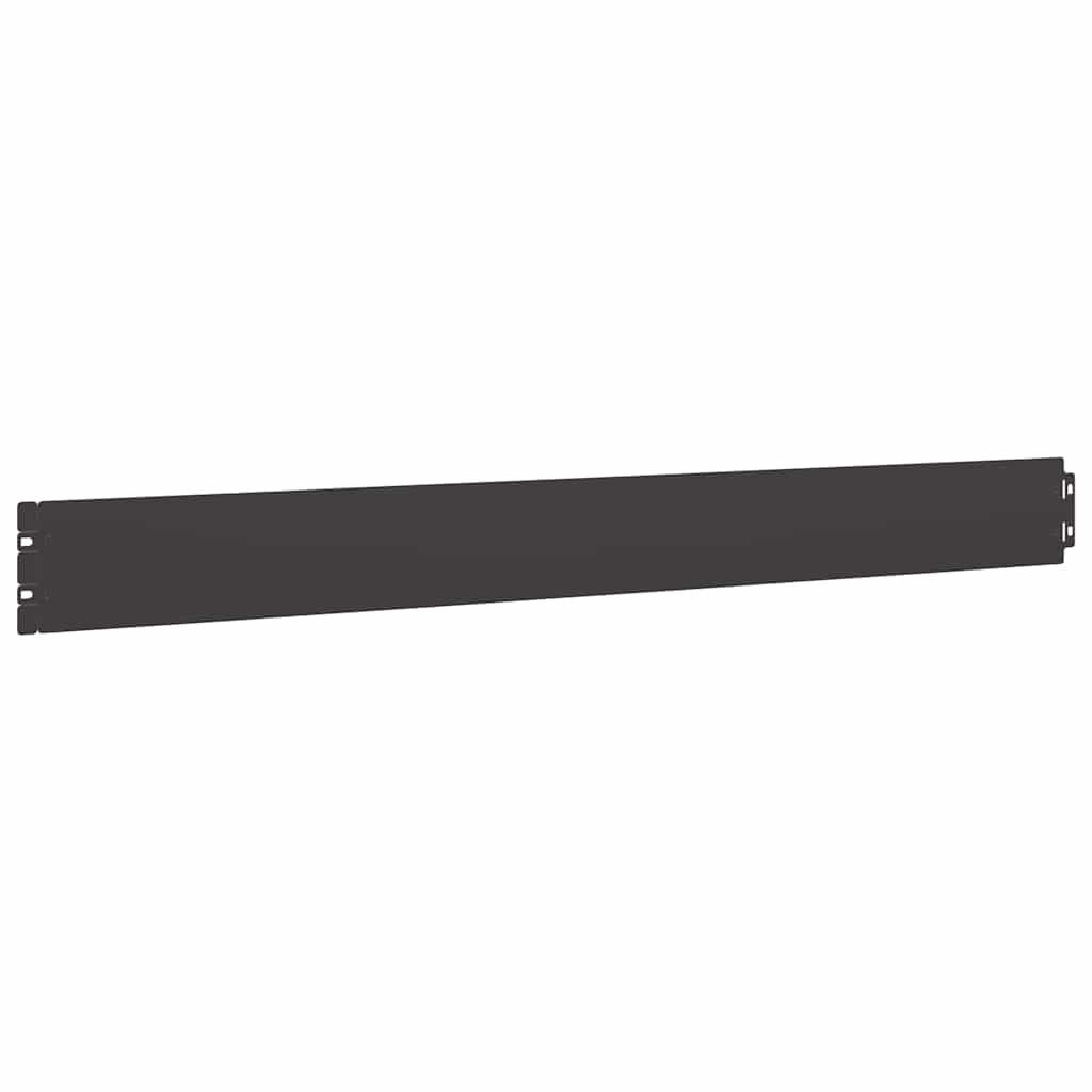 vidaXL Lawn Edging 10 pcs 10 x 103 cm Steel Black 5