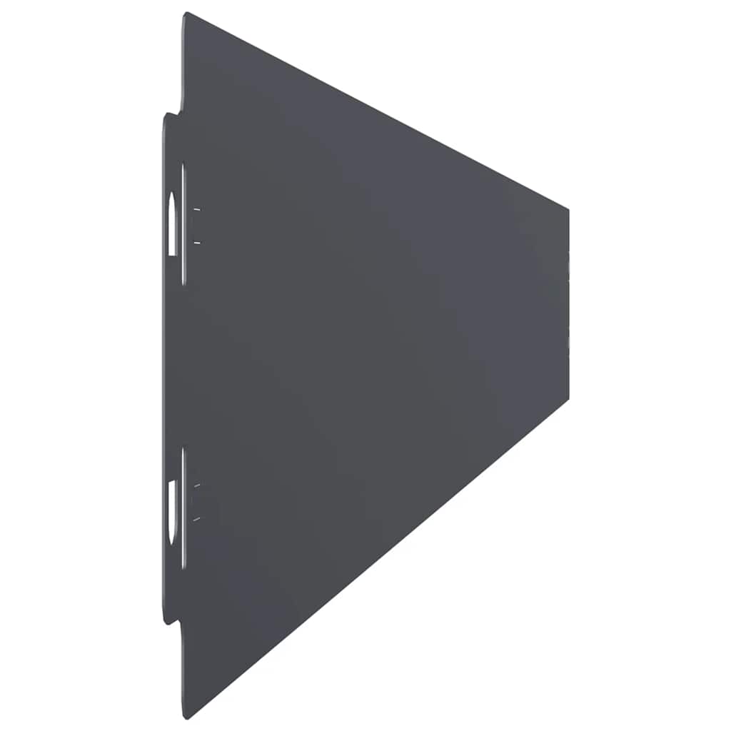 vidaXL Lawn Edging 10 pcs 10 x 103 cm Steel Anthracite 6