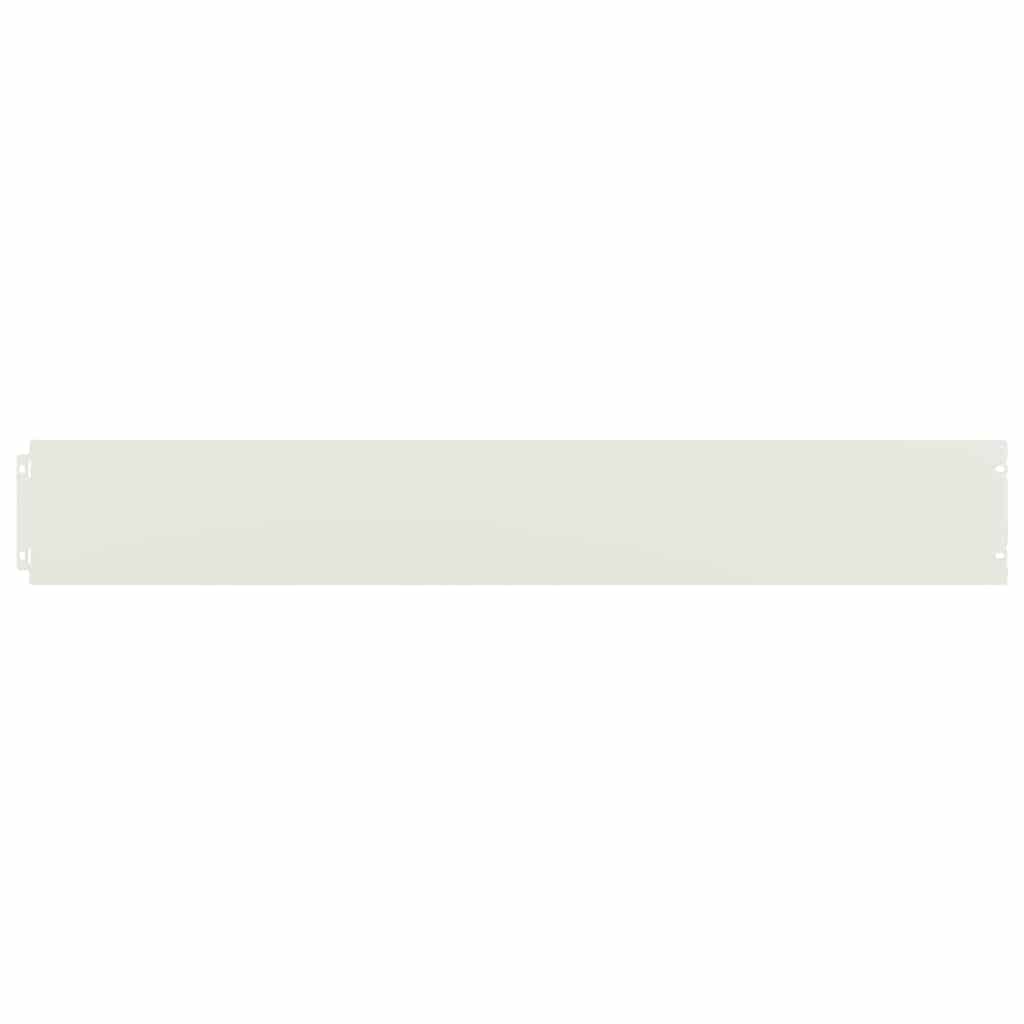 vidaXL Lawn Edging 10 pcs 15 x 103 cm Steel White 3