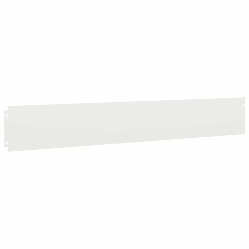 vidaXL Lawn Edging 10 pcs 15 x 103 cm Steel White 4