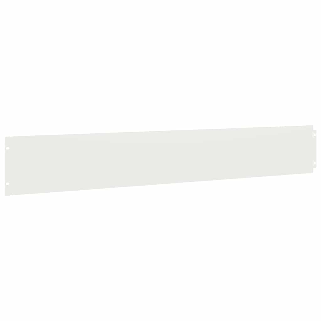vidaXL Lawn Edging 10 pcs 15 x 103 cm Steel White 5