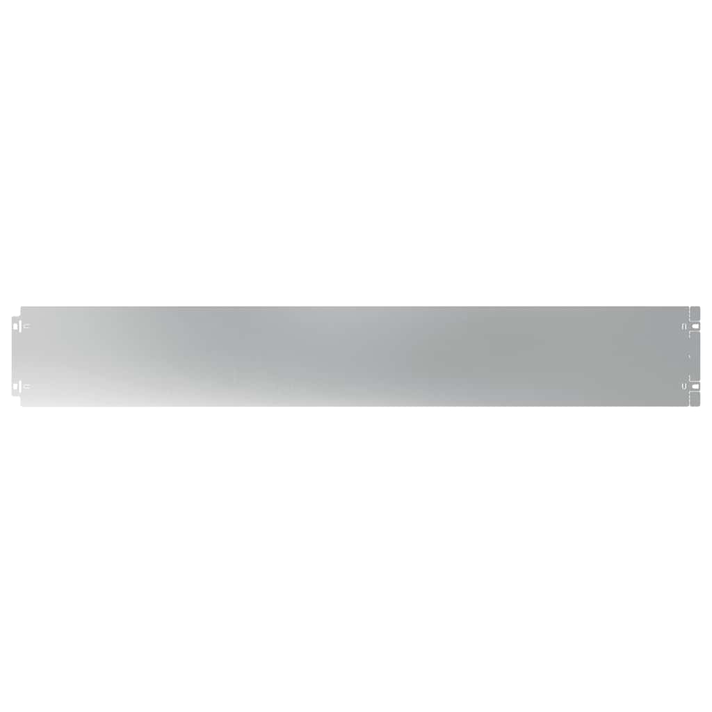 vidaXL Lawn Edging 10 pcs 15 x 103 cm Galvanised Steel Silver 3