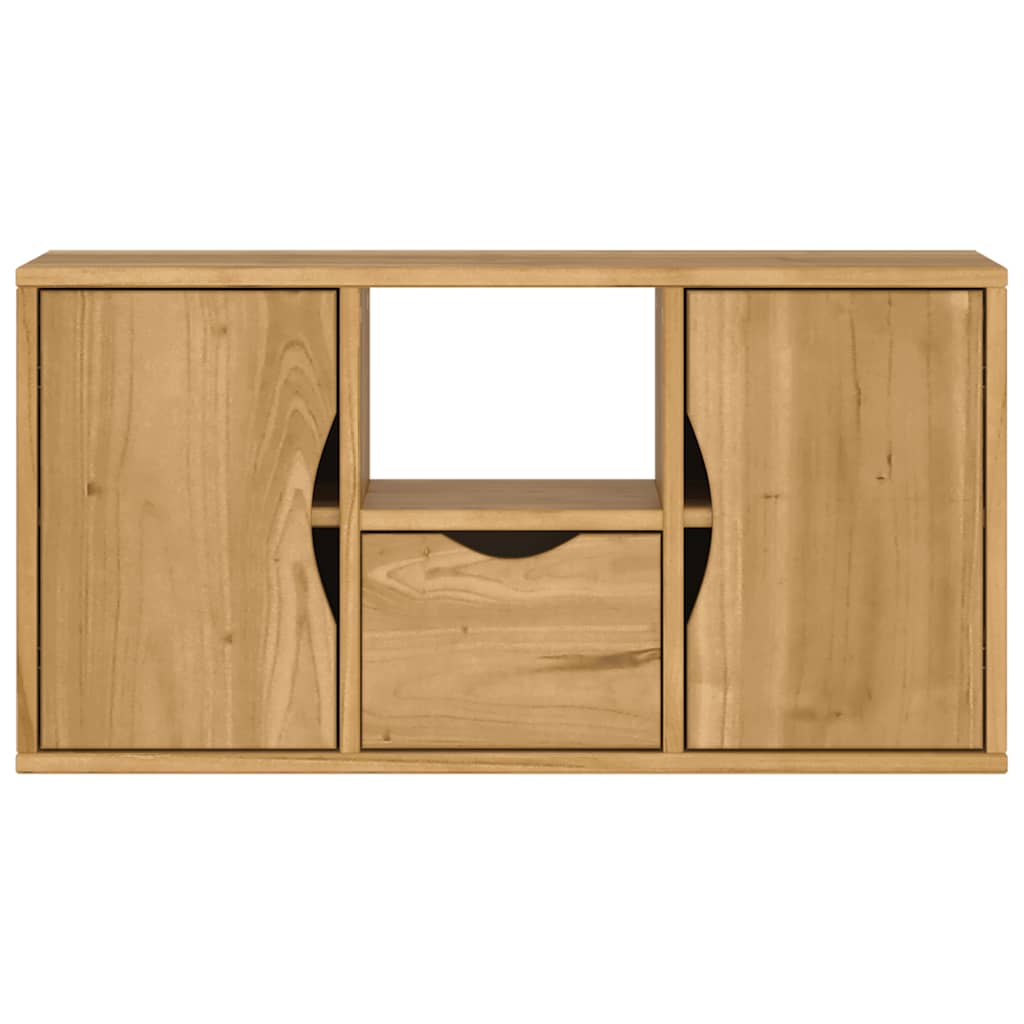 vidaXL TV Cabinet with Drawer ODDA 79x24x40 cm Solid Wood Pine 6