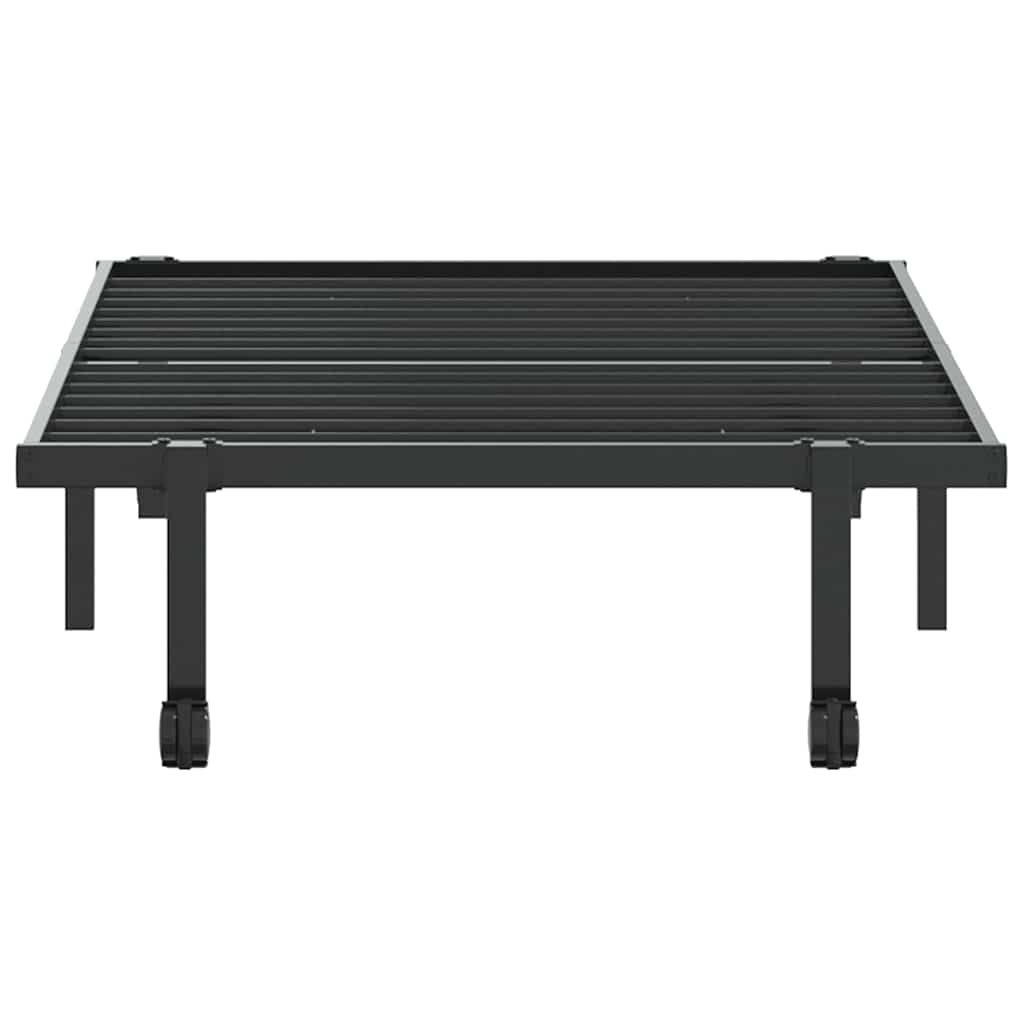 Bed Frame without Mattress Foldable Steel Black 90 cm 200 cm