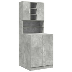 vidaXL Washing Machine Cabinets 2 pcs Concrete Grey Engineered wood 2