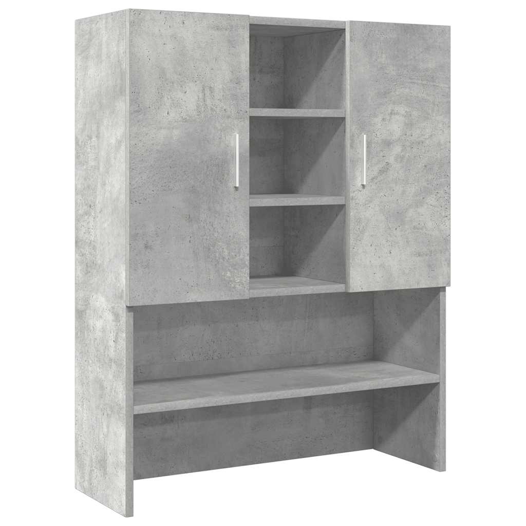 vidaXL Washing Machine Cabinets 2 pcs Concrete Grey Engineered wood 4