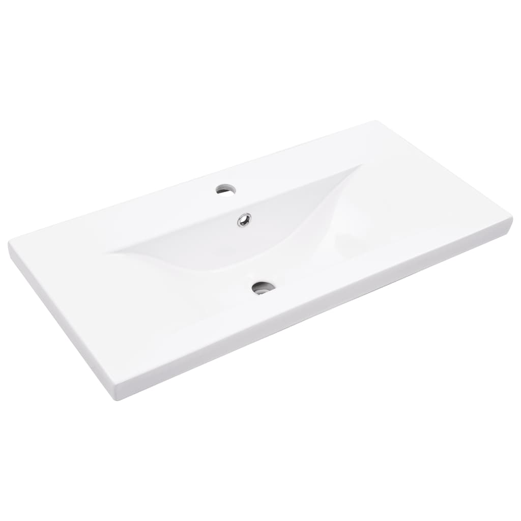 Sink Cabinet with Built-in Basin Engineered Wood 80 x 38.5 x 46 cm Sonoma oak without faucet
