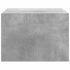 vidaXL Wall-mounted Bedside Cabinet with LED Lights Concrete Grey 6