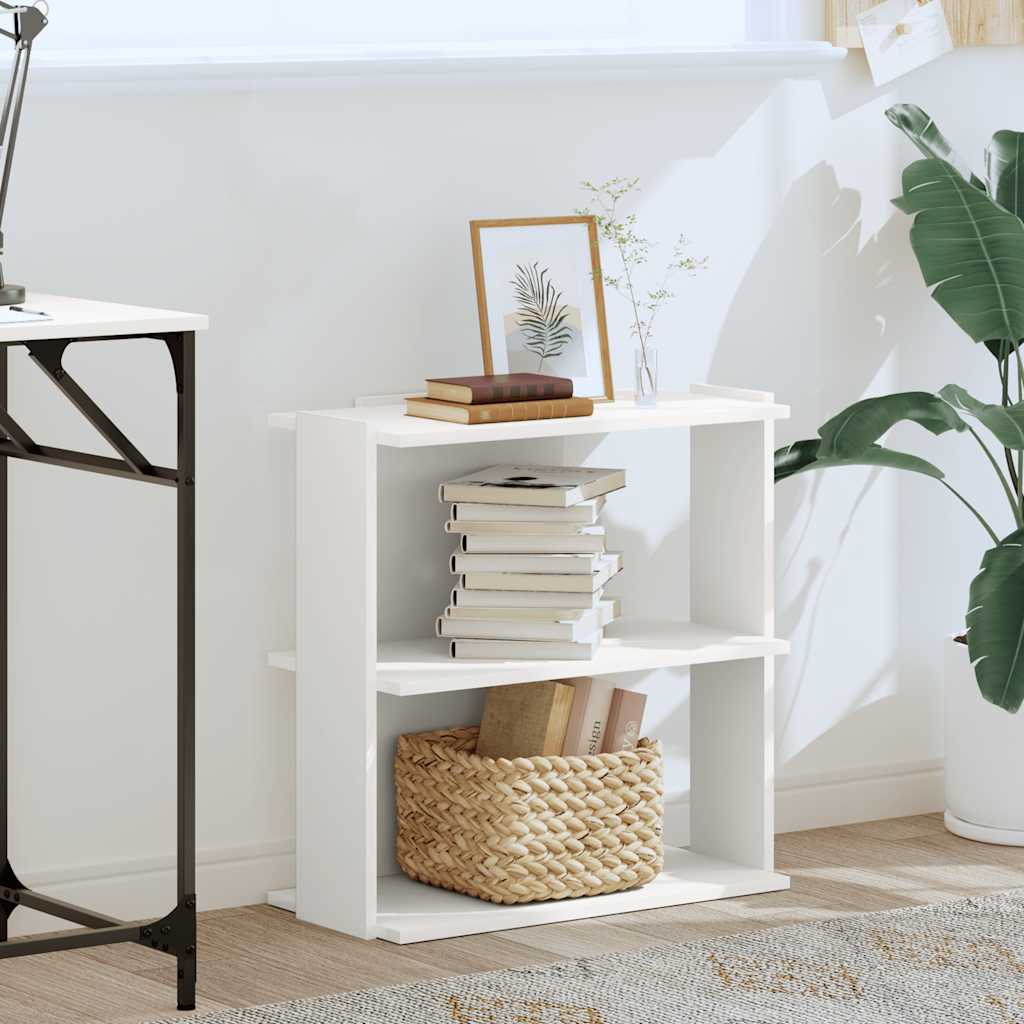 vidaXL Bookcase 3-Tier White 60x30x60 cm Engineered Wood 3