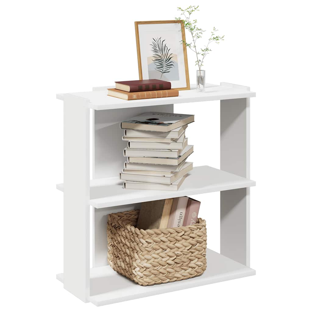 vidaXL Bookcase 3-Tier White 60x30x60 cm Engineered Wood 1