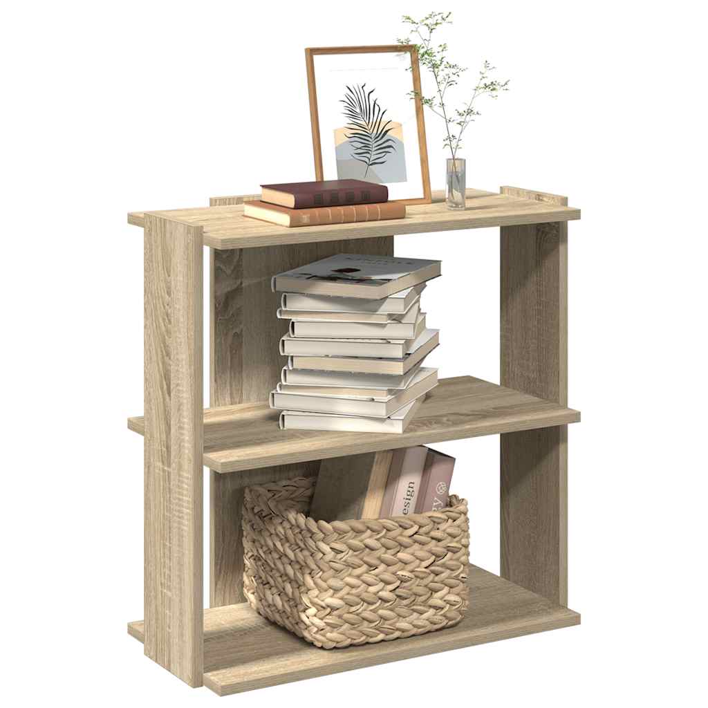 vidaXL Bookcase 3-Tier Sonoma Oak 60x30x60 cm Engineered Wood 1