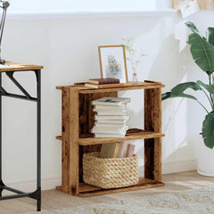 vidaXL Bookcase 3-Tier Old Wood 60x30x60 cm Engineered Wood 3
