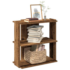 vidaXL Bookcase 3-Tier Old Wood 60x30x60 cm Engineered Wood 1