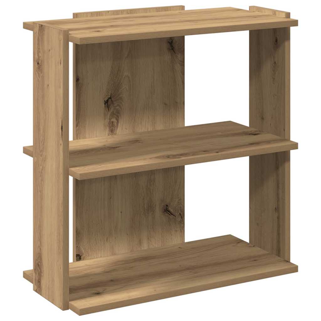 vidaXL Bookcase 3-Tier Artisan Oak 60x30x60 cm Engineered Wood 2