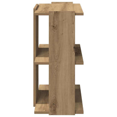vidaXL Bookcase 3-Tier Artisan Oak 60x30x60 cm Engineered Wood 5