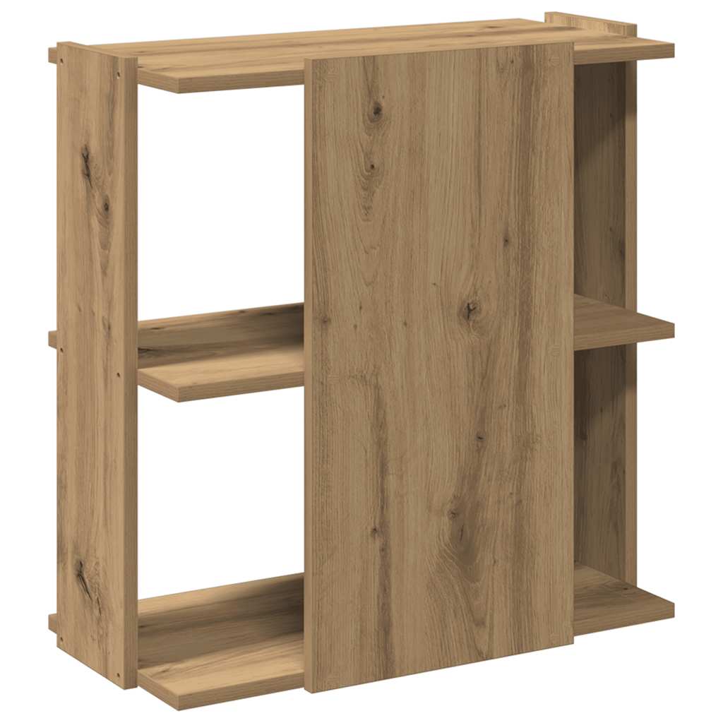 vidaXL Bookcase 3-Tier Artisan Oak 60x30x60 cm Engineered Wood 6