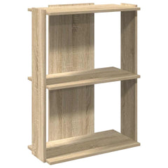 vidaXL Bookcase 3-Tier Sonoma Oak 60x30x80 cm Engineered Wood 2