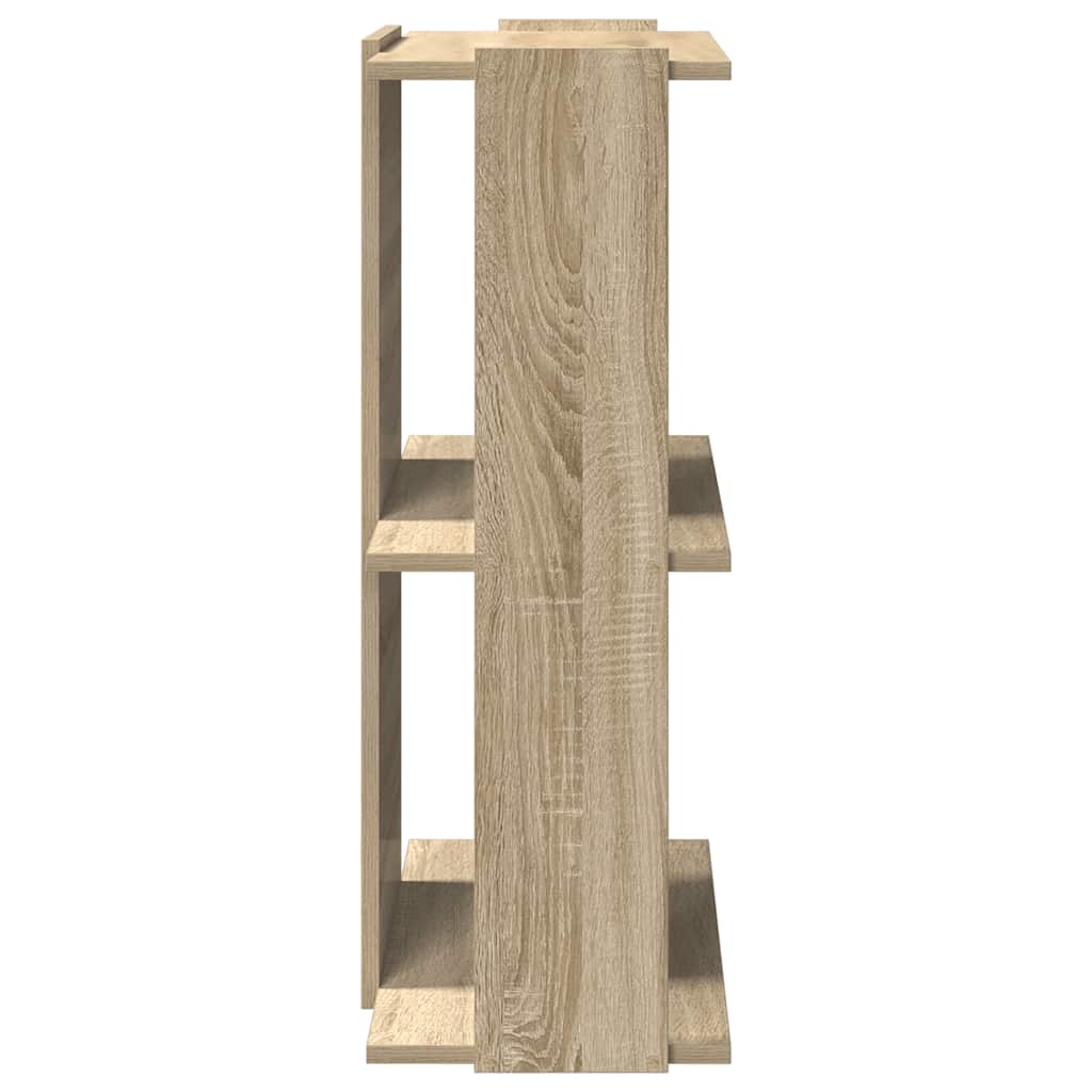 vidaXL Bookcase 3-Tier Sonoma Oak 60x30x80 cm Engineered Wood 5