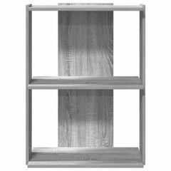 vidaXL Bookcase 3-Tier Grey Sonoma 60x30x80 cm Engineered Wood 4