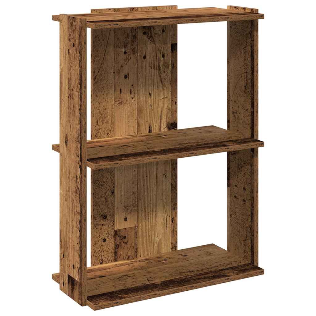 vidaXL Bookcase 3-Tier Old Wood 60x30x80 cm Engineered Wood 2