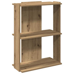 vidaXL Bookcase 3-Tier Artisan Oak 60x30x80 cm Engineered Wood 2