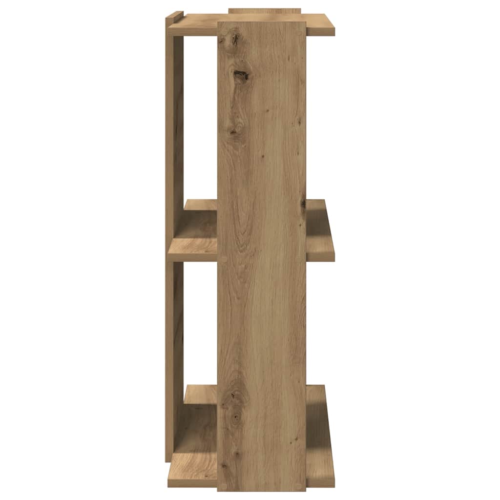 vidaXL Bookcase 3-Tier Artisan Oak 60x30x80 cm Engineered Wood 5