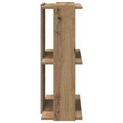 vidaXL Bookcase 3-Tier Artisan Oak 60x30x80 cm Engineered Wood 5